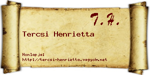 Tercsi Henrietta névjegykártya
