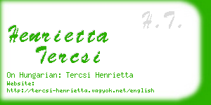 henrietta tercsi business card
